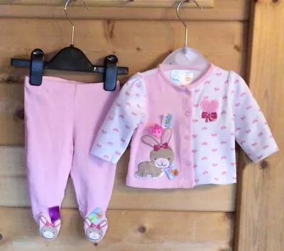 In Good Condition Taggies Girls Cardigan And Trousers With Feet Set Age 3 Month • £7.50