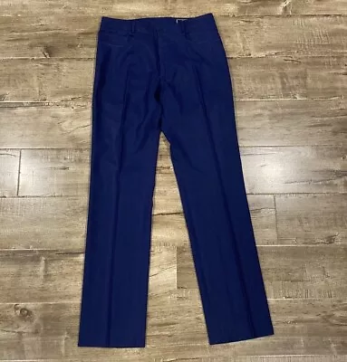 Gianni Versace Couture Blue Slim Fit Pants Sz 48EU 32x32 Made In Italy • $22.95