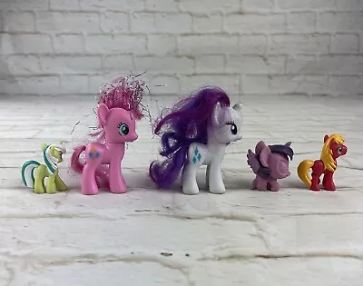 My Little Pony Lot Of 5 Cake Topper Toys MLP Mixed Loose 2” - 5” PVC Toy Ponies • $10.95