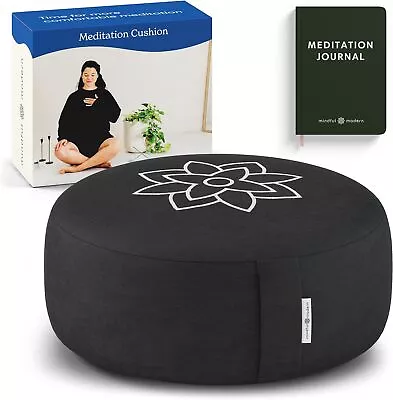 Mindful & Modern Large Meditation Cushion For Zafu Yoga - Black  • $53.62