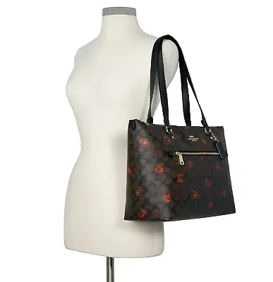 COACH C5803 Gallery Tote In Signature Canvas With Pop Floral Print GOLD HARDWARE • $149.69