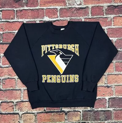 Vintage Pittsburgh Penguins Robo Pens Logo Graphic Sweatshirt Men’s Large 90s • $29.99