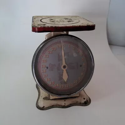 Vintage 25 Lbs Platform Analog Dial Kitchen Household Scale Conversions • $20