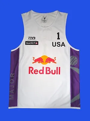 Beach Volleyball Jersey CRABB USA #1 White/Purple Size S M L XL 2XL New • $35