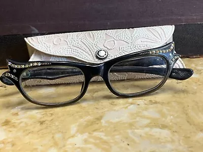 Gorgeous Vintage French Cat EyeGlasses Sunglasses France Frame W/OG Case • $50