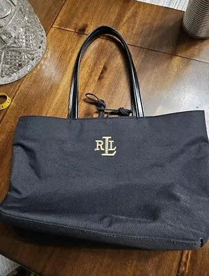 Vintage Lauren Ralph Lauren LRL Black Tote Handbag   • $10