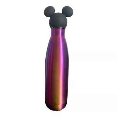 Mickey Mouse Premium Metal Drink Bottle 500Ml Oil Slick Disney Typo • $24.99