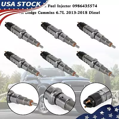 6PCS Common Rail Fuel Injector 0986435574 Fit Dodge Cummins 6.7L 2013-2018 YU • $549.79