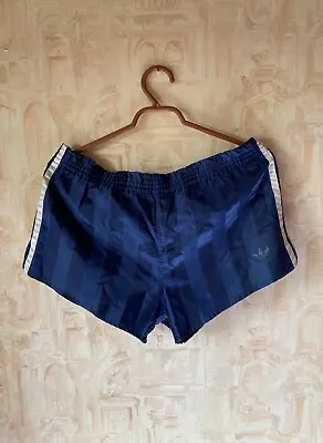 ADIDAS Vintage Sprinter West Germany Retro Running Sprinter Blue Shorts D5 • $39