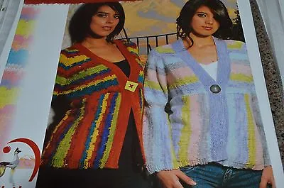 Misti Alpaca Knitting Pattern #1075 Technicolor Dream Cardigan 34-46 • $3