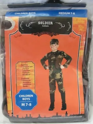 New Boy’s Complete Halloween Costume US Army Soldier Camo Military Size 4/6X • $14.99