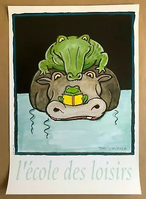 Tomi Ungerer Kids Original Offset Lithograph Ecole Leisure Paris Signed Flat • $63.87