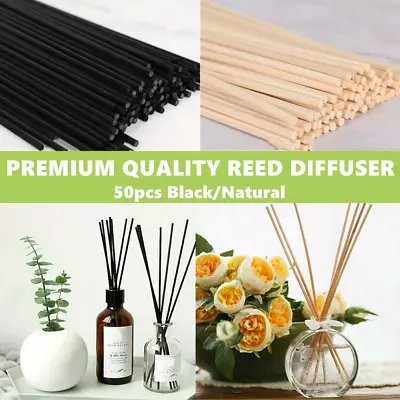 50PCS Premium Quality Reed Diffuser Reeds Rattan Sticks Bulk Pack 3mm 260mm AU • $8.09