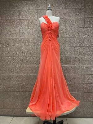 Size 4 NWT Maggie Sottero Flirt Prom Dress Apricot Chiffon New With Tags  • $25