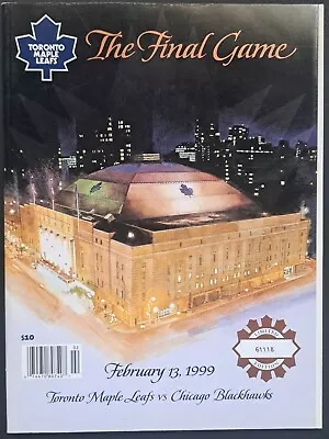 1999 Toronto Maple Leaf Gardens Final Game Full Ticket + Program NHL Leafs • $450