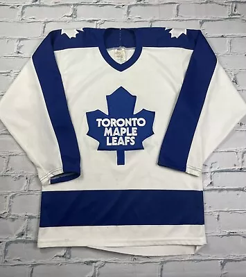 Vtg ORIGINAL 80's CCM Maska TORONTO MAPLE LEAFS Jersey Mens Sz S • $65