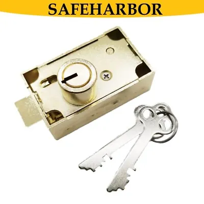 $37.99 • Buy Safe Deposit Box Lock Herring Hall Marvin With Guard Key Single Nose Bank Lock