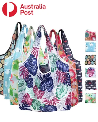 Reusable Foldable Waterproof Shopping Bags 46 (width) *35+25cm • $3.95