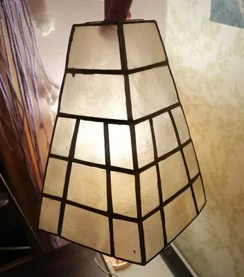 Vintage Capiz Shell Pearl Light Shade Ceiling Cosy Decor Classy Retro Lamp • £12.99