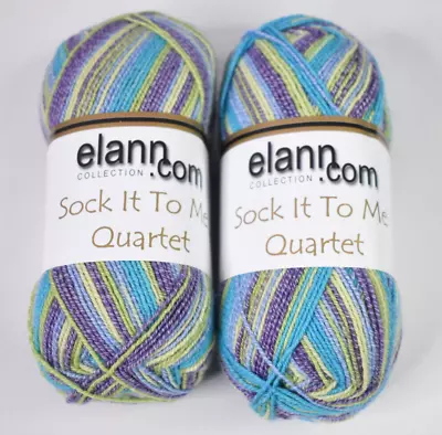 2-Elann Collection Sock It To Me Quartet Yarns /Skeins (#802) 251 Yards Per -NEW • $14.99