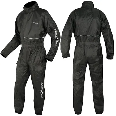 Motorcycle Apparel Waterproof Rain Suit Over One 1 Pc Trousers Jacket • $41.24