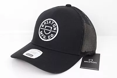 Brixton Men's Hat Crest X MP Cap Trucker Hat One Size Adjustable Black 10921 • $24.64