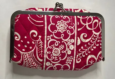 Vera Bradley Red And White Retired Small Makeup Case Plastic Lined • $12.99