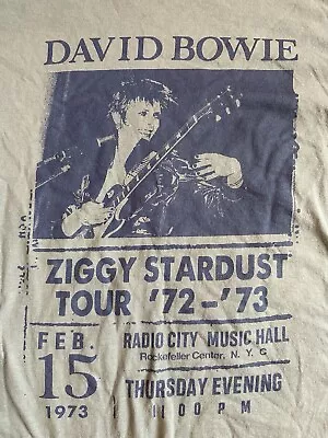 David Bowie Ziggy Stardust Tour ‘72-‘73 Shirt - Large • $39