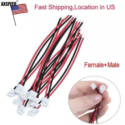 10X JST-PH 2.0 Plug Connector Cable Male&Female For RC Lipo Battery SCX24 RC Car • $14.59