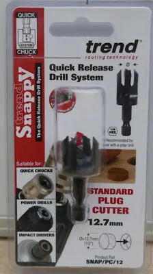 £18.95 • Buy Original !!. TREND SNAPPY PC12 PLUG CUTTER 12.7MM ( 1/2 ) SNAP/PC/12