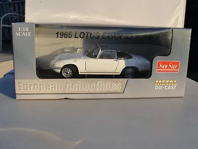 Sunstar Diecast 1966 Lotus Elan S3 Open Convertible White 1:18 Scale New Boxed  • £79.95