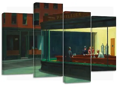 Hopper Nighthawks/new Canvas Prints On Wooden Bars  • £48.99