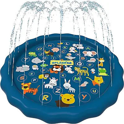 3-In-1 Splash Pad Sprinkler For Kids And Wading Pool For Learning – Dog Sprinkl • $34.96