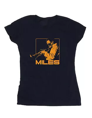 Miles Davis Orange Square Navy Blue Official Tee T-Shirt Womens Girls • £22.21