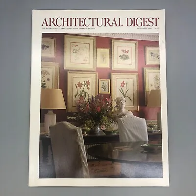 Architectural Digest November Vintage Magazine Interiors Design • $13.04