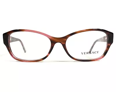 Versace Eyeglasses Frames MOD. 3176 5041 Brown Pink Wine Horn Cat Eye 51-16-135 • $114.99