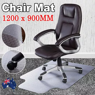 Chair Mat Carpet Floor Office Home Computer Work Vinyl PVC Plastic 1200 X 900mm • $23.90