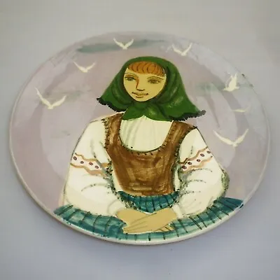 Martin Boyd  Australian  Pottery Plate Depicting A Lady In National Costume   • $195