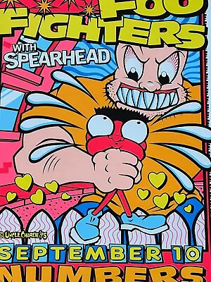 $500 • Buy Foo Fighters Numbers Houston Texas Original Concert Poster Signed /650