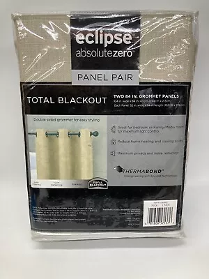 Eclipse 2 Panels -  52  X 84   Blackout Curtain Grommet Panels (Beige) • $34.95