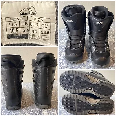 Morrow Men’s Kick Black Lace-Up 10.5 US Snowboarding Boots - EUC • $45