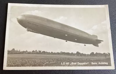 Germany Graf Zeppelin Lz 127 Postcard. Used 1930. Some Marks/worn Corners • £7.99