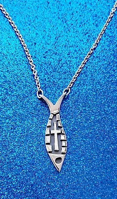 $292.50 • Buy Retired James Avery Fish Cross Ichthus  Necklace About 21  So Pretty!