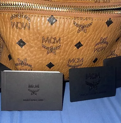 MCM Cognac Brown Medium Backpack • $800