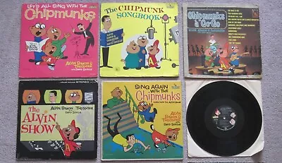 Vintage The Chipmunks Alvin Show Vinyl Records Albums 1960s 70s LP Lot Of 6 • $20
