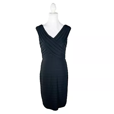 ADRIANNA PAPELL Sz 12 Sleeveless KNEE LENGTH BANDAGE SHEATH DRESS • $34.99