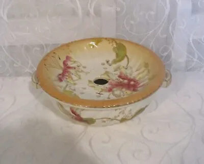 Antique Wash Stand Soap And Sponge Bowl Decorated With Honeysuckle • £14.99