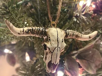 NEW Cow Bull Skull Christmas Ornament Western Country Ranch Rodeo Longhorn Steer • $12.25