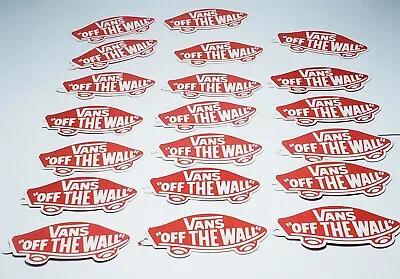 VANS OFF THE WALL STICKER Lot - 20 Pieces Red Skateboard 3½   • $16.99