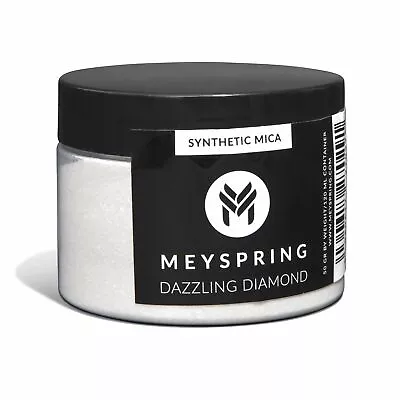 MEYSPRING Dazzling Diamond White Fine Glitter Powder 50g - Synthetic Mica Powder • $13.95